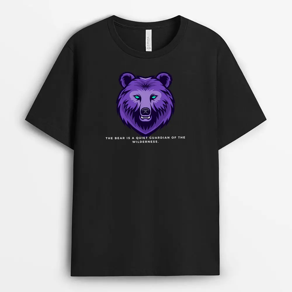 The Bear Is A Quiet Guardian Of The Wilderness Seyxtee T-Shirt - Black