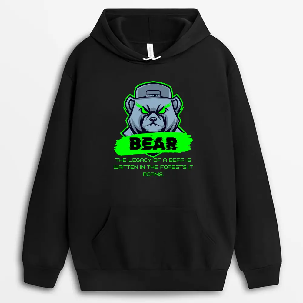 The Legacy Of A Bear Is Written In The Forests It Roams Seyxtee Hoodie - Black